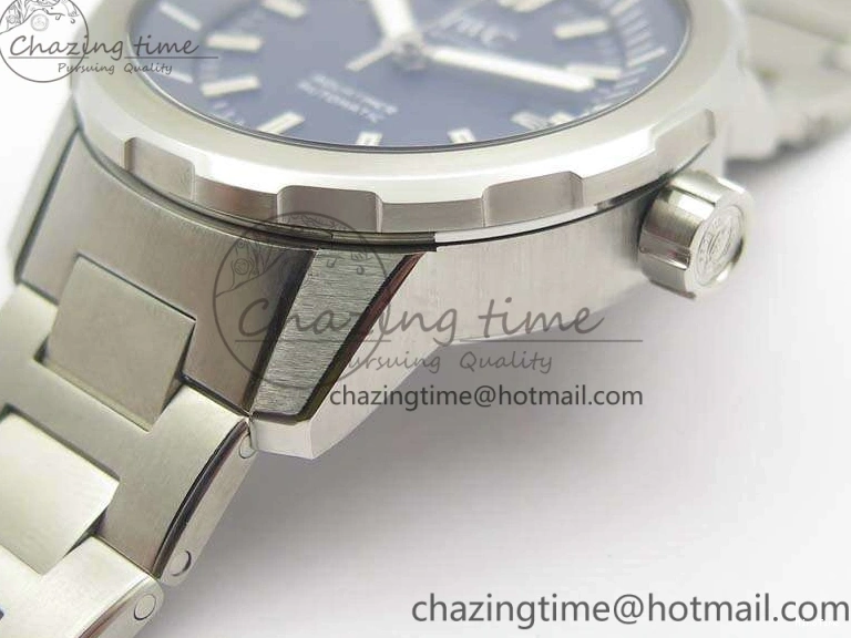 MIROTIME 0104 EasyMatch Aquatimer Automatic IW329004 V6F 1:1 Best Edition Blue Dial On SS Bracelet MIYOTA 7224